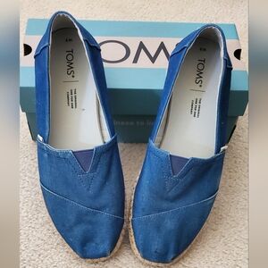 Blue Denim Toms Alpargata Flats 9